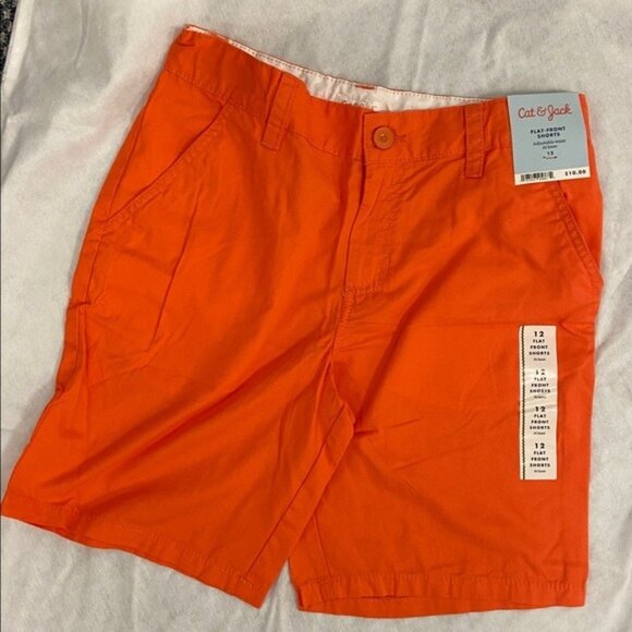 Cat & Jack Boys Shorts Lot Size 12 NWT Flat Front Navy Orange Blue - Picture 3 of 9
